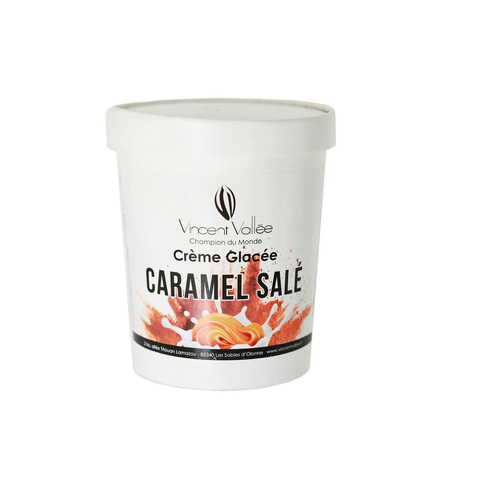 Crème glacée Caramel salé - Vincent Vallée chocolatier champion du monde