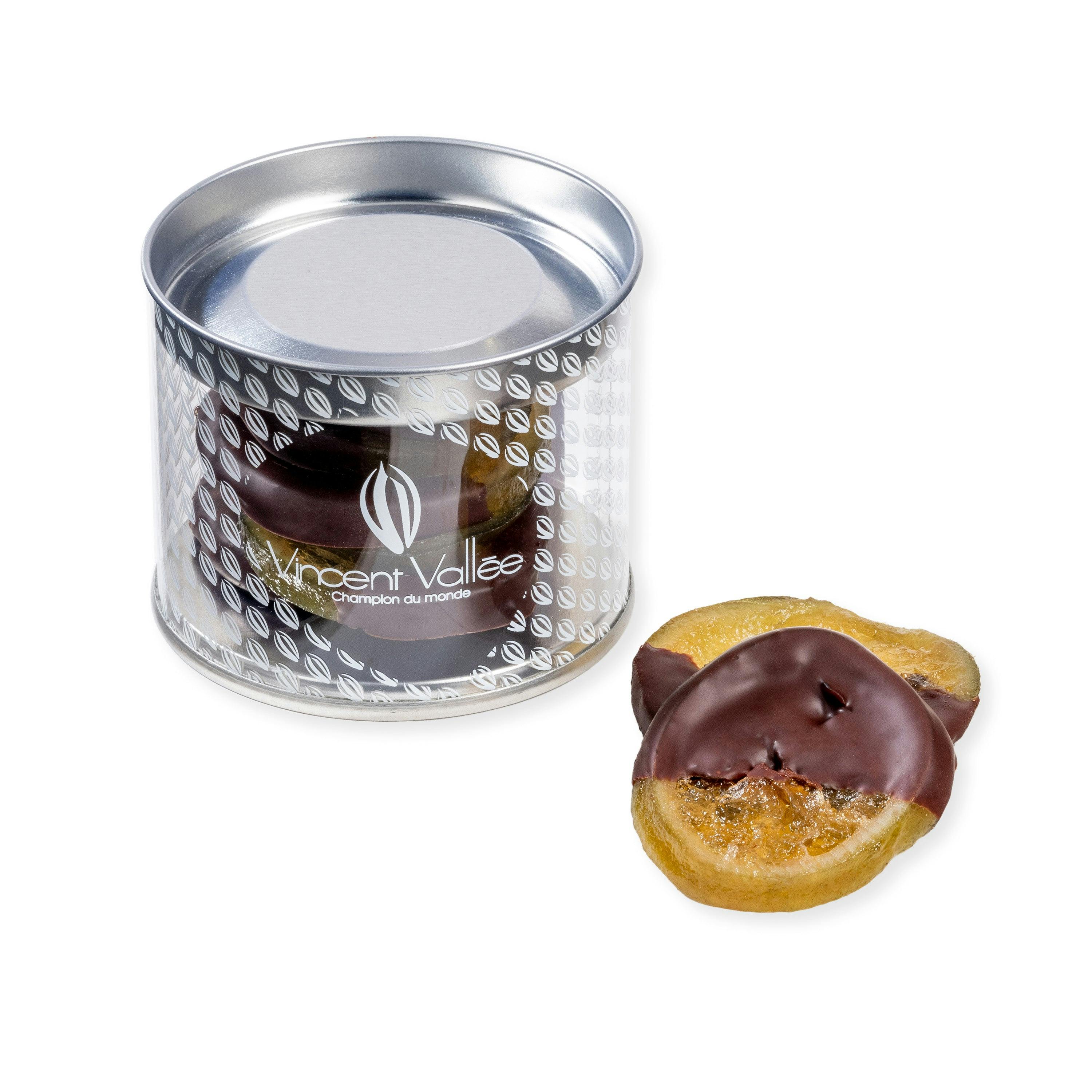 Rondelles de citrons confits chocolat noir 70% - Vincent Vallée chocolatier champion du monde