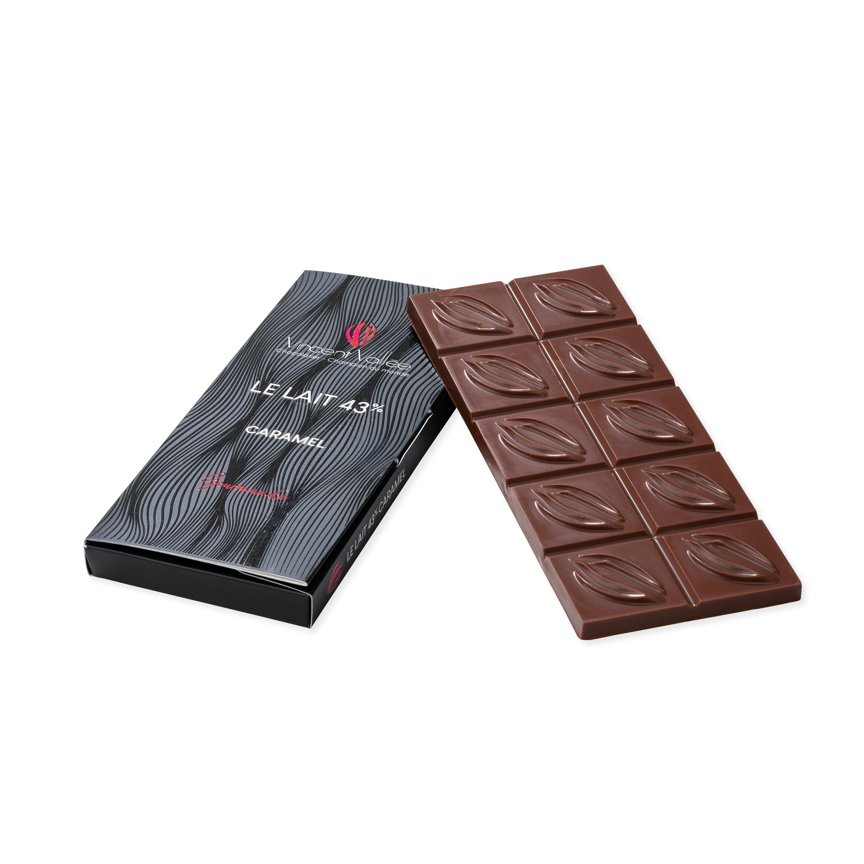 Tablette chocolat Lait Lactée caramel - Vincent Vallée chocolatier champion du monde